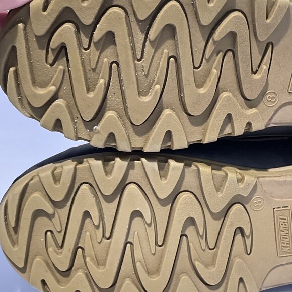 Khombu Nordic 2 Duck Boots Women's Size 8 Beige Suede Faux Fur Trim Waterproof - Picture 9 of 11